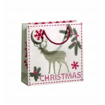 Christmas Gift Bags Premium Medium Wooden Deer 21057