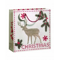 Christmas Gift Bags Premium Large Wooden Deer 22057
