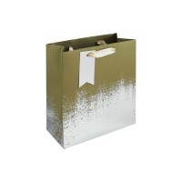 Gold SIlver Distressed Medium Bag x 12 35371--3C