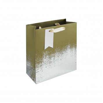 Gold SIlver Distressed Medium Bag x 12    35371--3C
