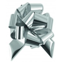 Pull Bow Silver Metallic 30mm (30) PB-M30S