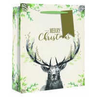 Bags Gift Stag Merry Christmas Medium  X-25065-3