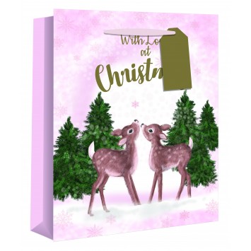 Bags Pink Deer Medium X-25098-3